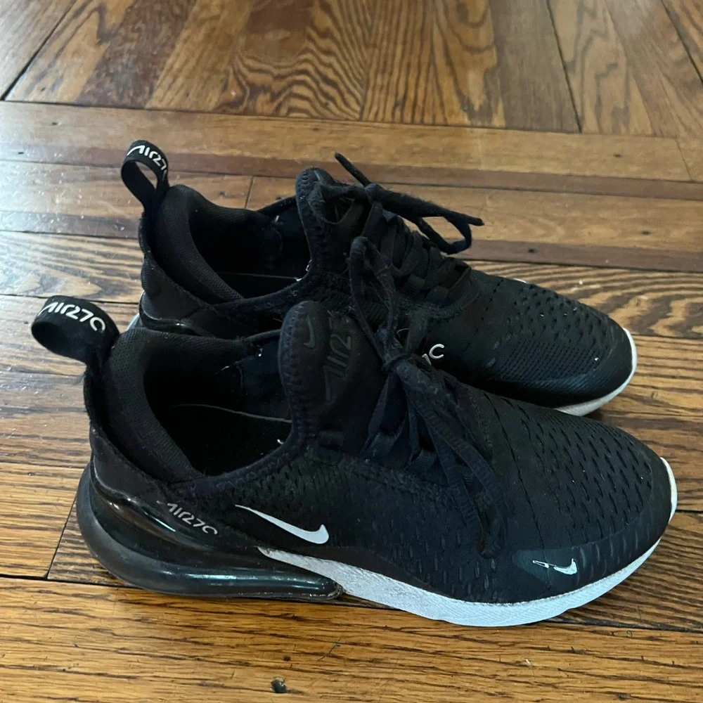 Nike Black and White Zoom Running Sneakers